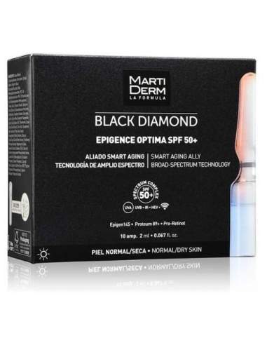 MARTIDERM BLACK DIAMOND EPIGENCE OPTIMA SPF 50+ 10 AMPOLLAS