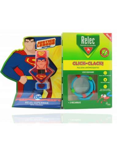 RELEC PULSERA ANTIMOSQUITOS CLICK-CLACK SUPERMAN