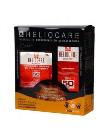HELIOCARE PACK GEL CREMA BROWN SPF 50 + COMPACTO OIL-FREE BROWN