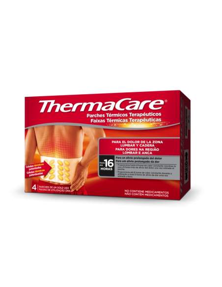 THERMACARE PARCHE TERMICO ZONA LUMBAR CADERA 4 PARCHES